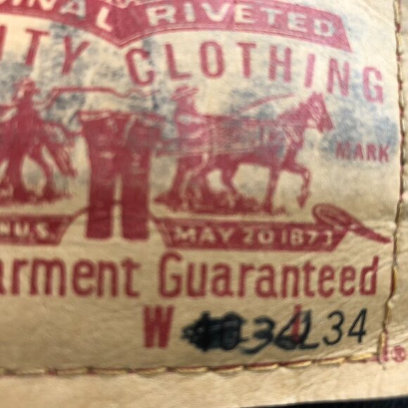 Levis Men's 505 Jeans 40x32 Black Regular Fit Straight Leg Vintage - Picture 9 of 11